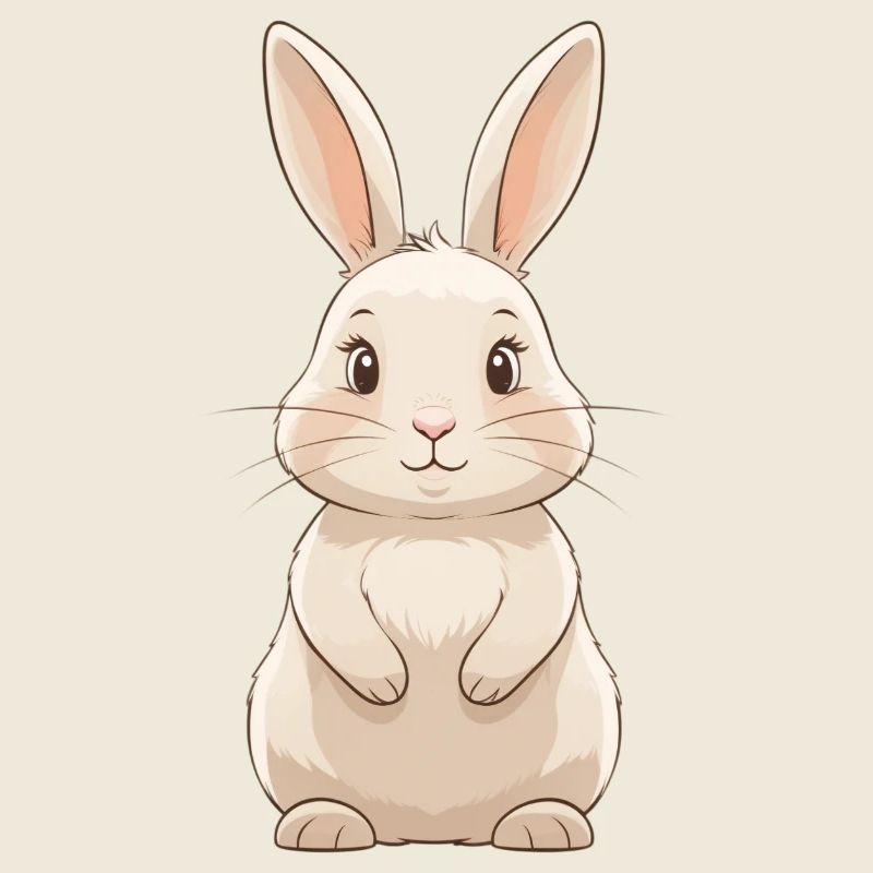 Illustration de dessin animé de lapins mignons