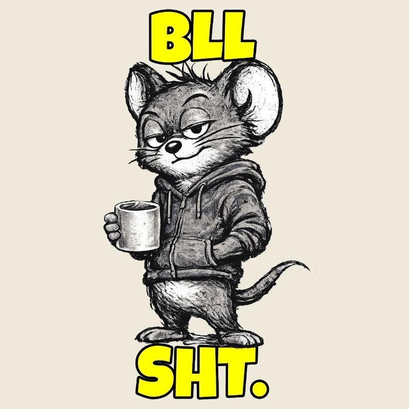 BLL SHT. – Maus mit Kaffee (Sarkasmus)