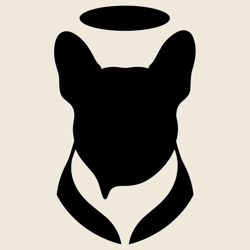 Ange bouledogue français – Portrait minimaliste