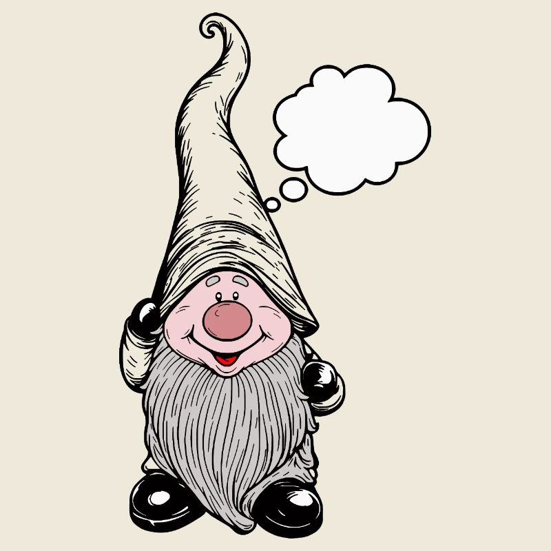 Gnome au long chapeau