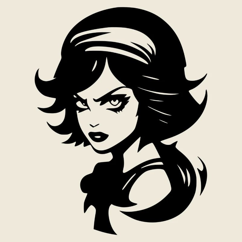 Wütendes böses Mädchen