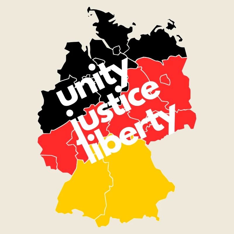 Map of Germany - Unity, Justice & Freedom