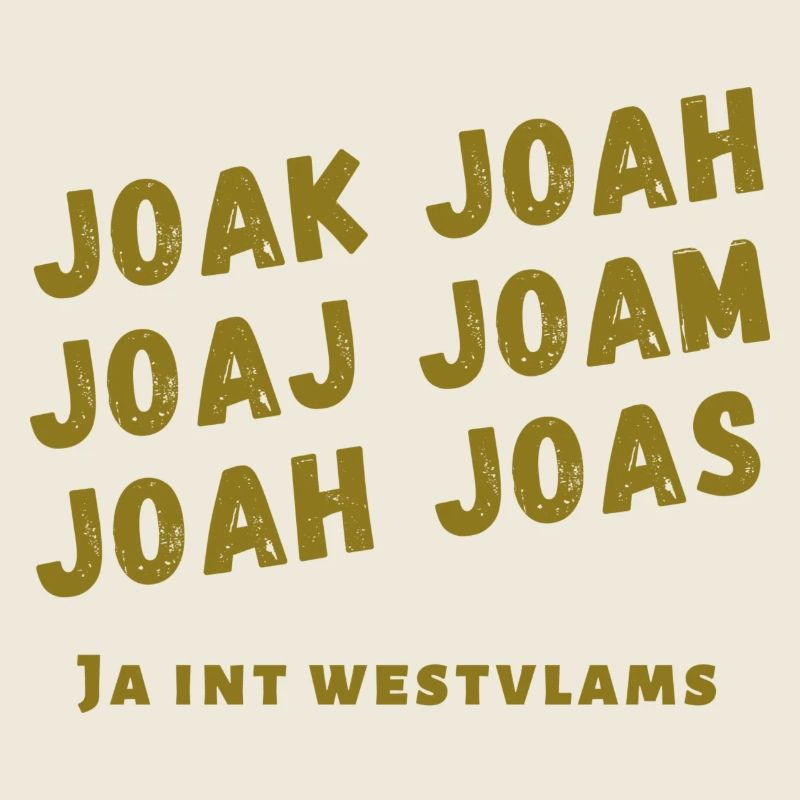 Ja, auf Westflämisch. Dialekt-Shirts