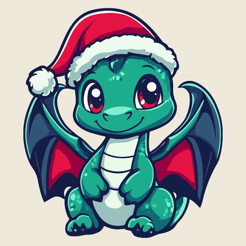 Drache Weihnachten Niedlich