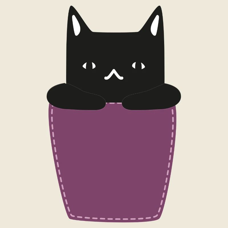 Chat dans la poche poitrine