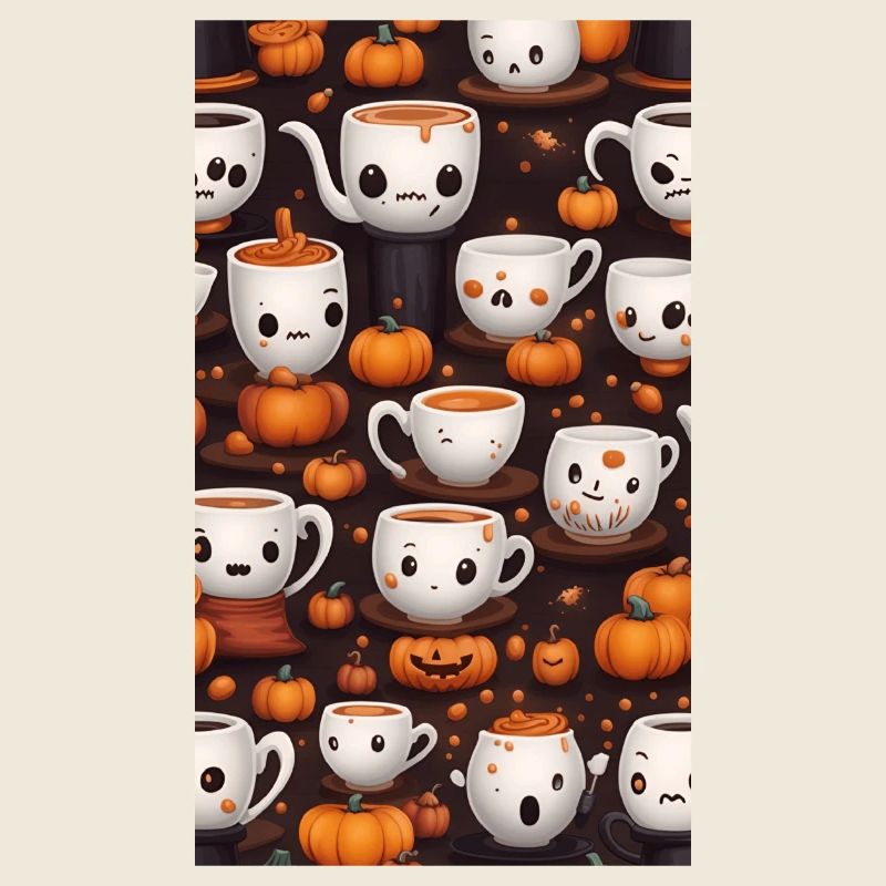 Cafés d'Halloween Mignons et Macabres