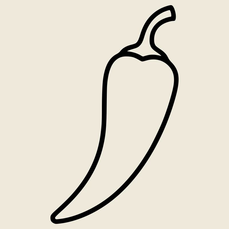 Chili Schote Scharf Umriss