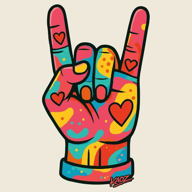 Vivid Heart Rock Hand