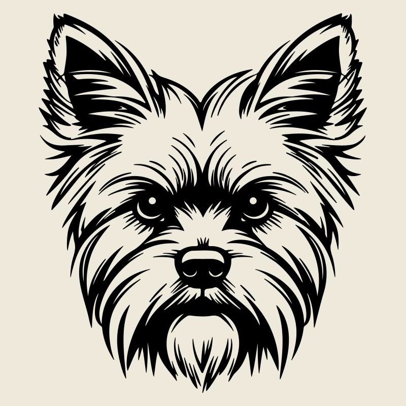 Yorkshire Terrier Dog Head