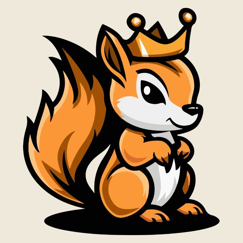 Eichhörnchen Comic Krone