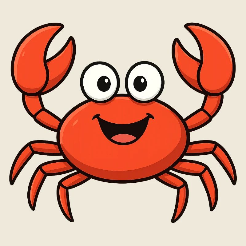 Homard de dessin animé joyeux