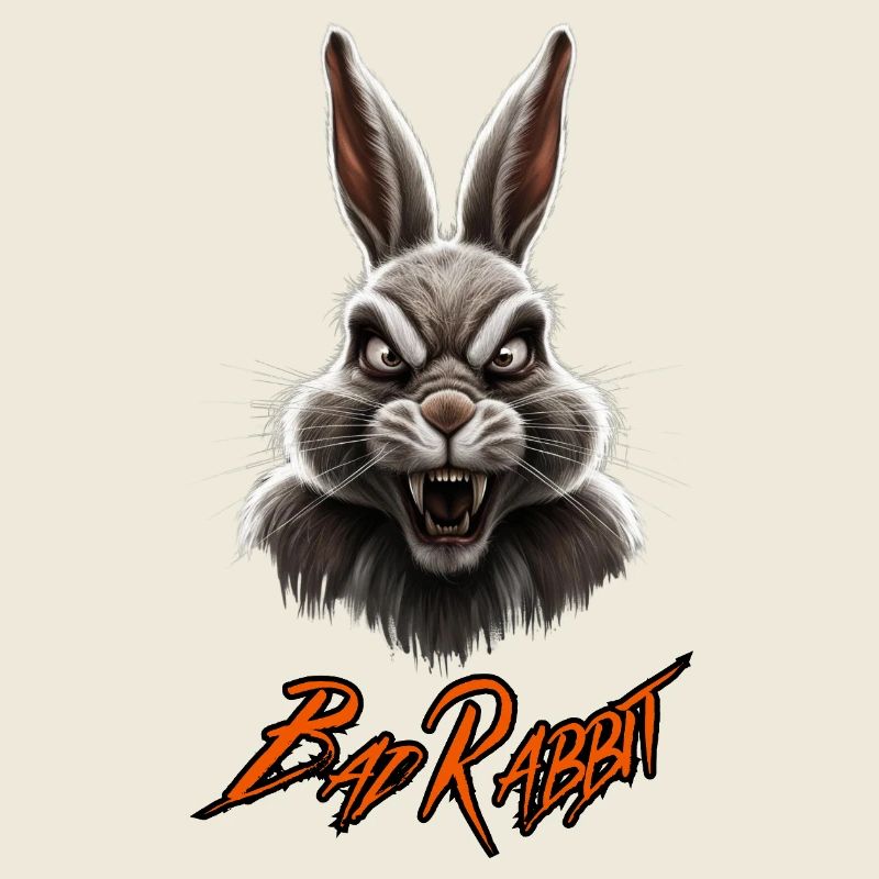 Bad Rabbit - cooles lustiges Hasen Fun Motiv