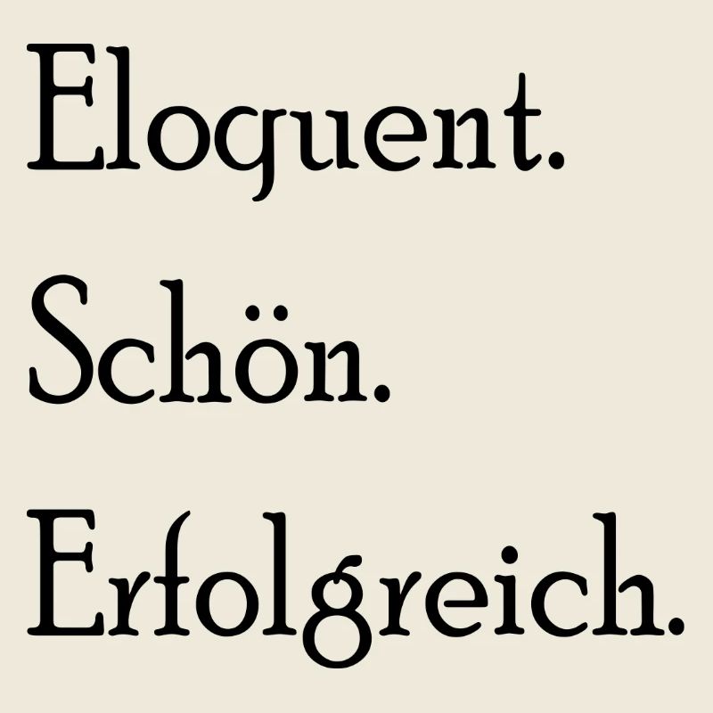 Éloquent. Sympa. Avec succès. Déclaration