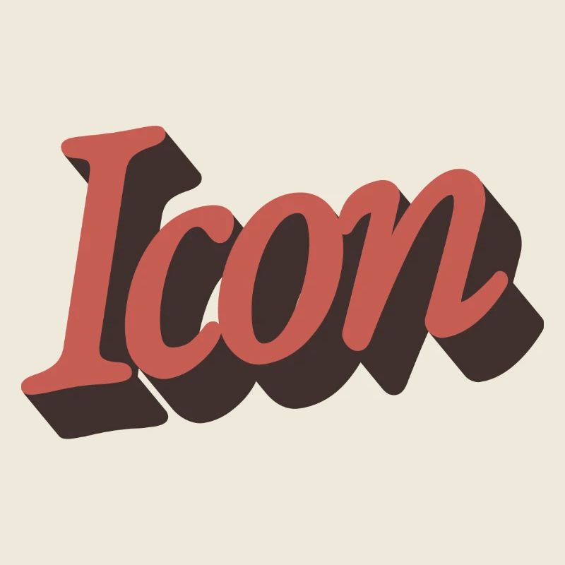 Retro Icon Script in Autumn Orange