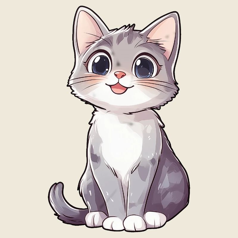 Süße Katze Kind Geburtstag