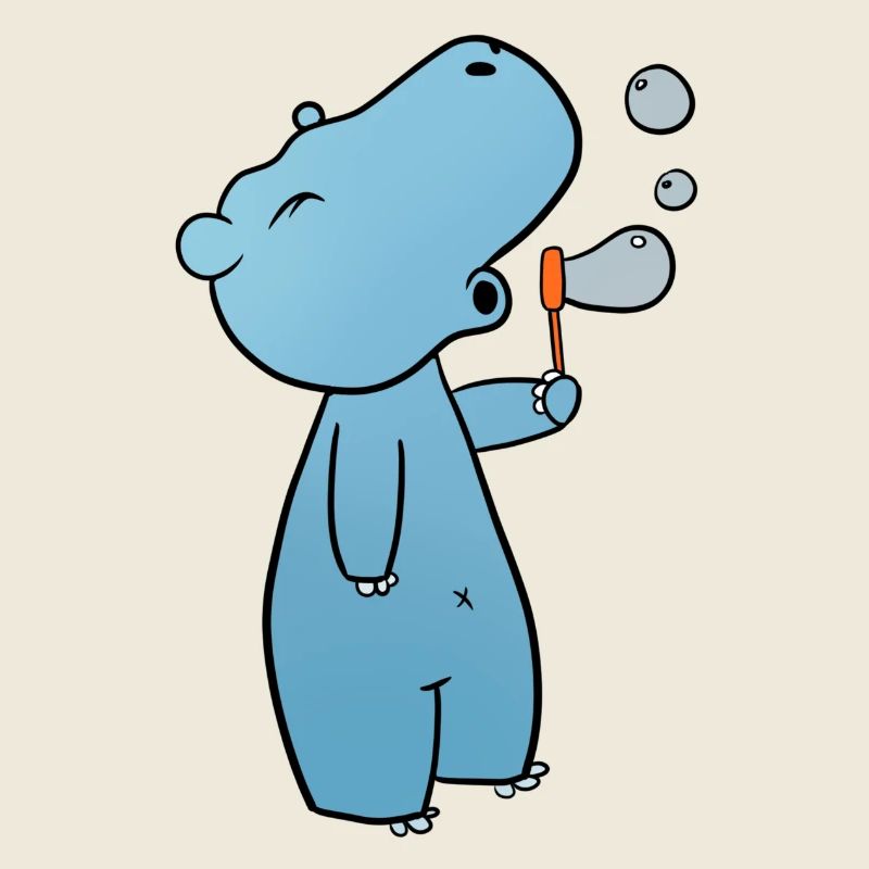 Bulles de savon hippopotame