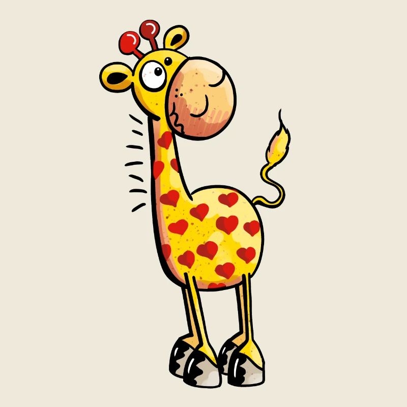 Cute Giraffe with hearts