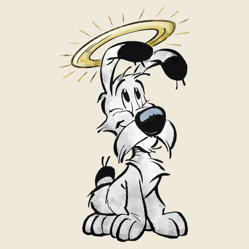 Asterix Idefix Mit Heiligenschein
