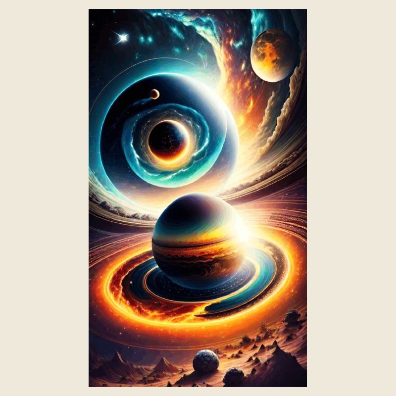 Universum mit Planet