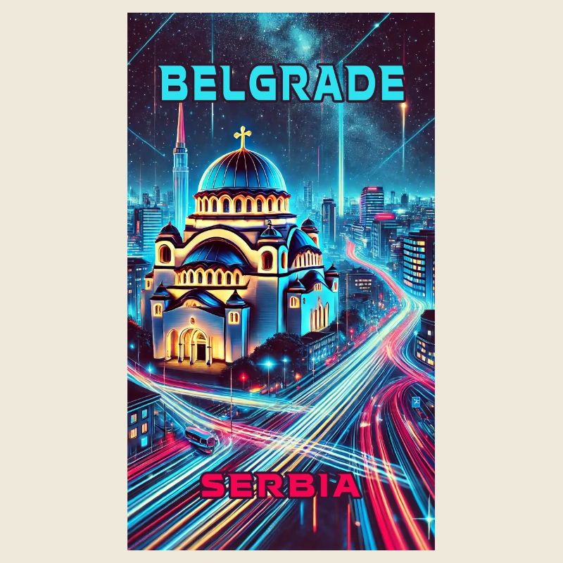 Belgrade Serbia Skyline Design