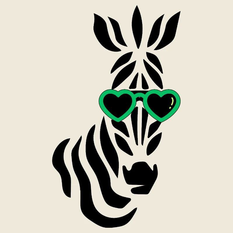 Cooles Zebra mit Sonnenbrille