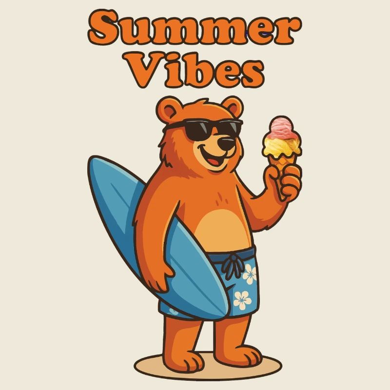 Summer Vibes Bear - Ours d’été avec glace