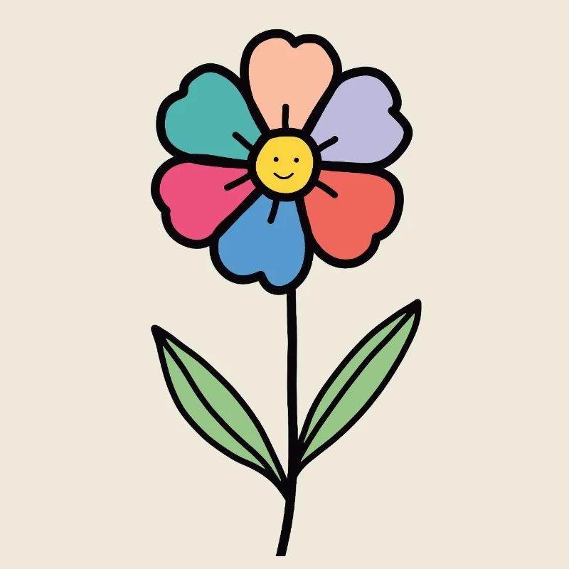 Flower Rainbow Smile