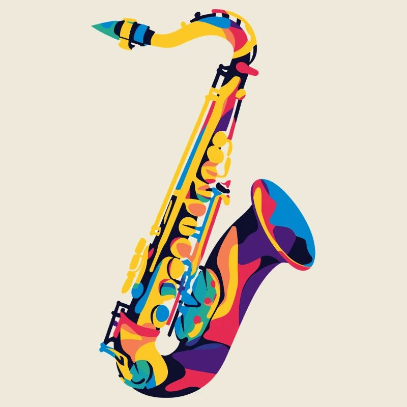 ColorSaxophone Art Print