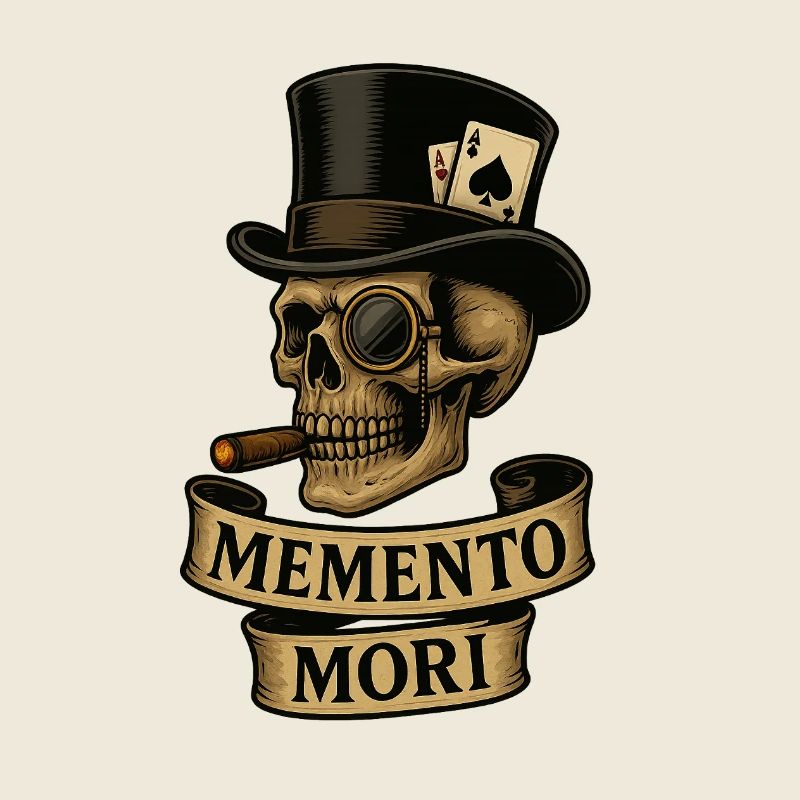 Vintage Memento Mori Schädel