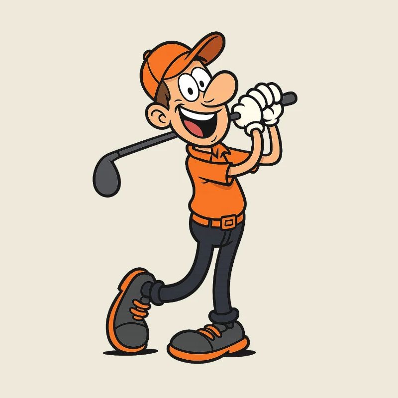 Cartoon Golfer - Männlich