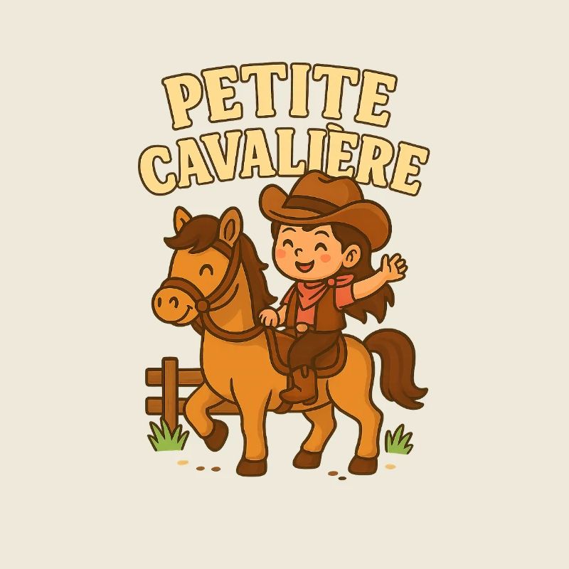 Petite cavalière mignonne