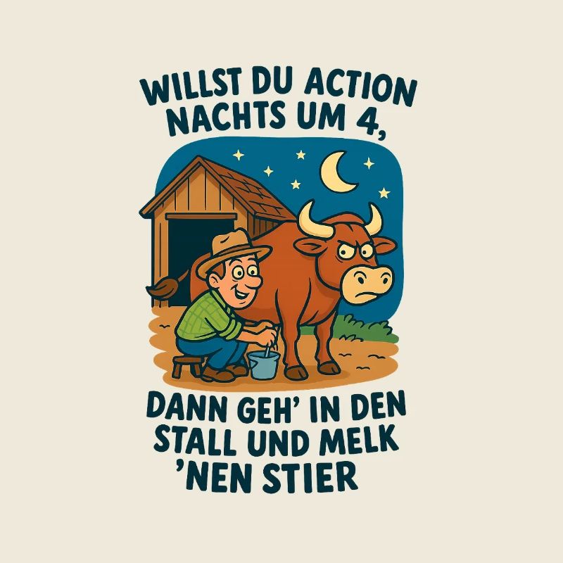 Action de nuit à 4 taureaux de traite