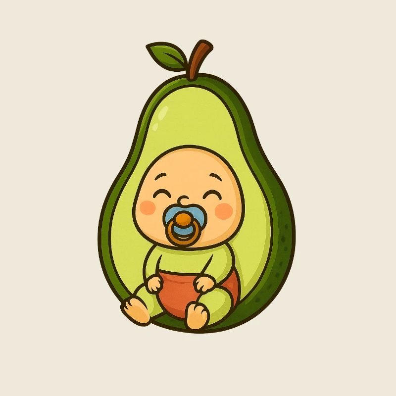 Mignon imprimé bébé avocat