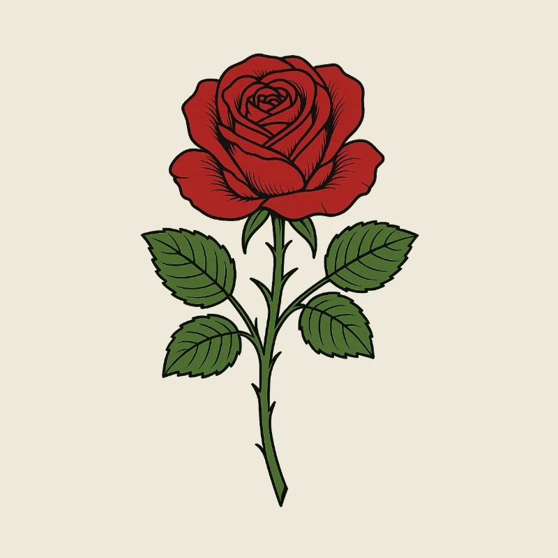 Rose d’Erchian à feuilles vertes