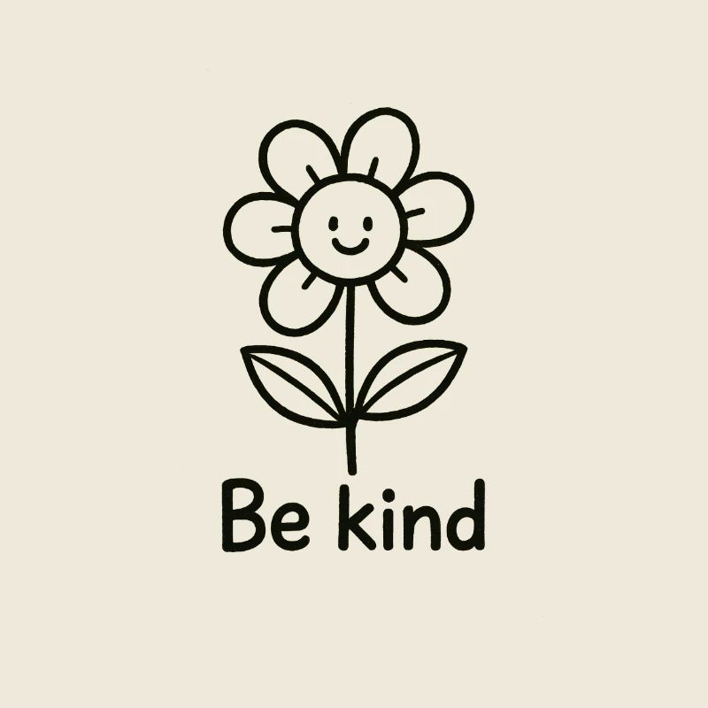 Cheerful flower with message