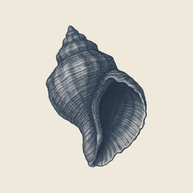 Elegant Nautical Shell Illustration