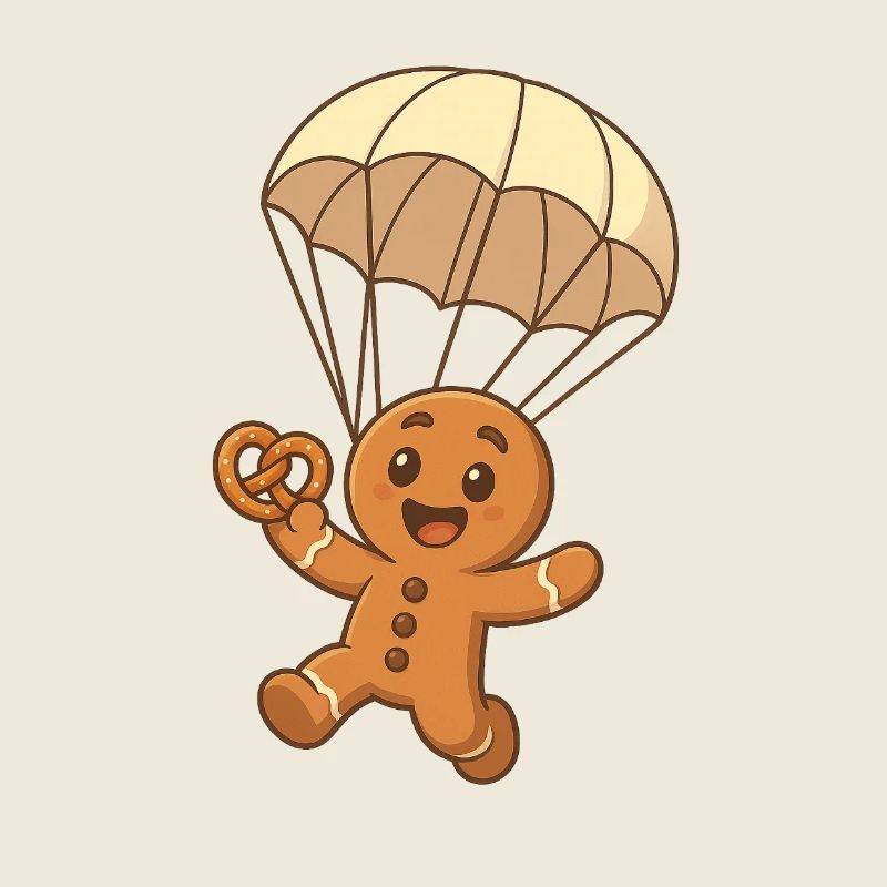 Mannele Lebkuchen mit Fallschirm