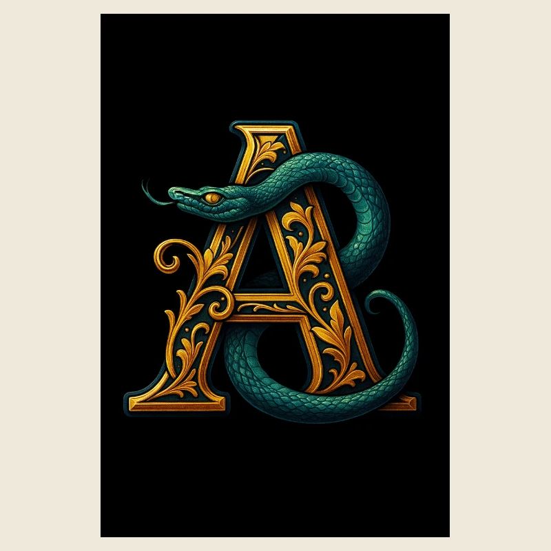 A - Magisches Ornament mit Basilisk