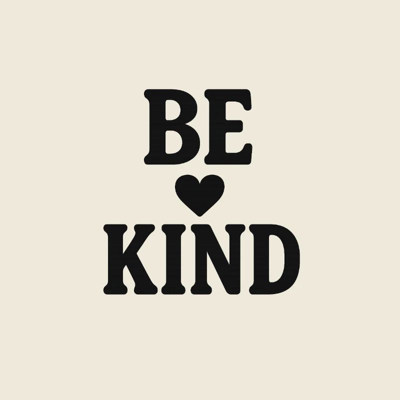 Be Kind Handlettering Heart | Positive Message