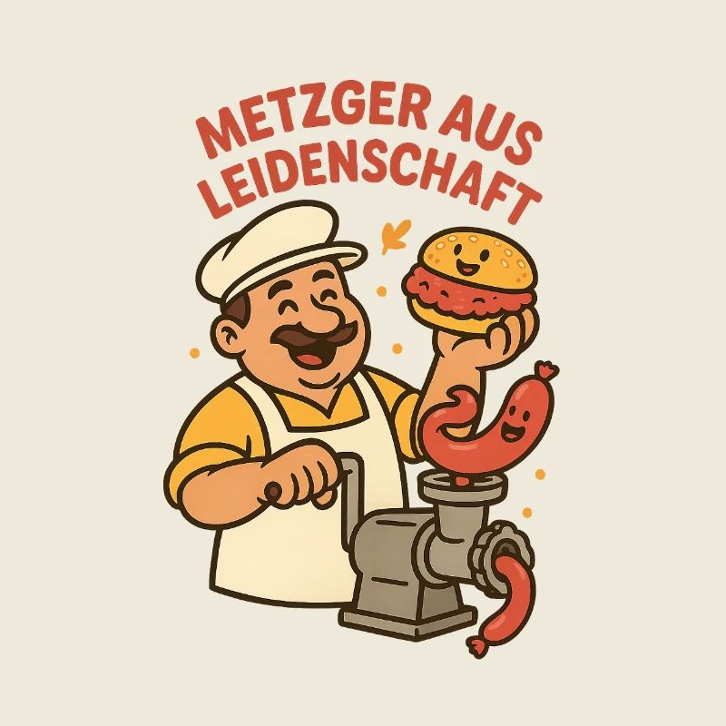Passionate butcher with humor