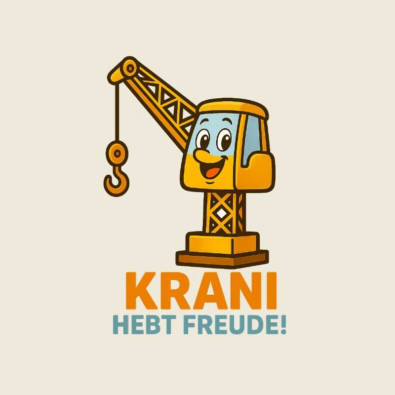 Baukran Freude Spruch T-Shirt