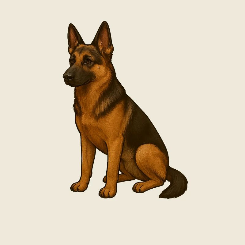 Eleganter Deutscher Schäferhund Druck