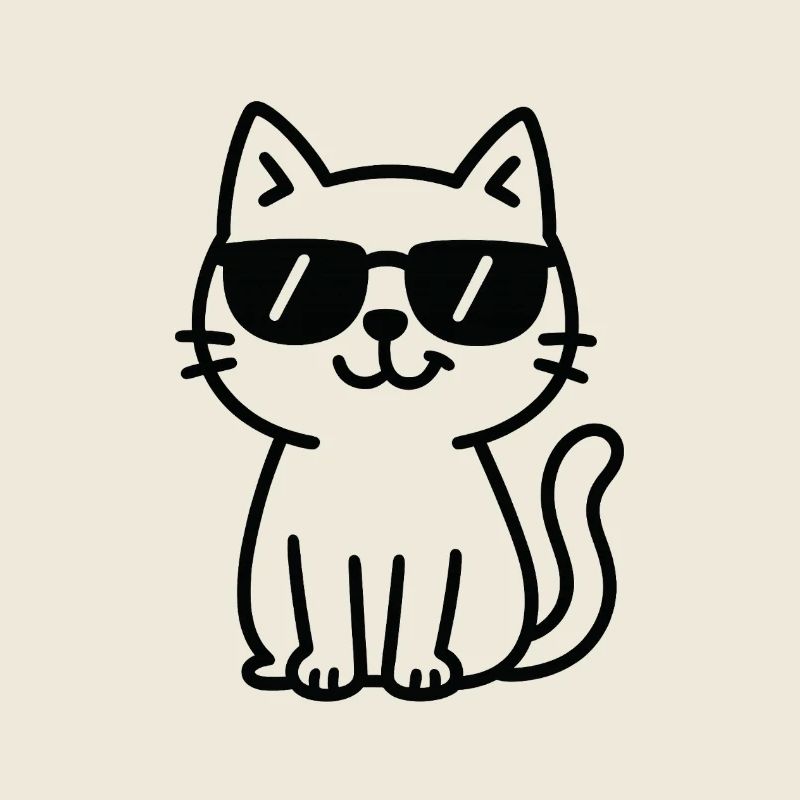 Coole Katze mit Sonnenbrillen Design