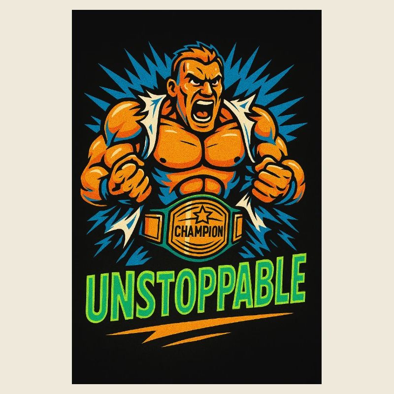Unstoppable Champion Wrestling Design