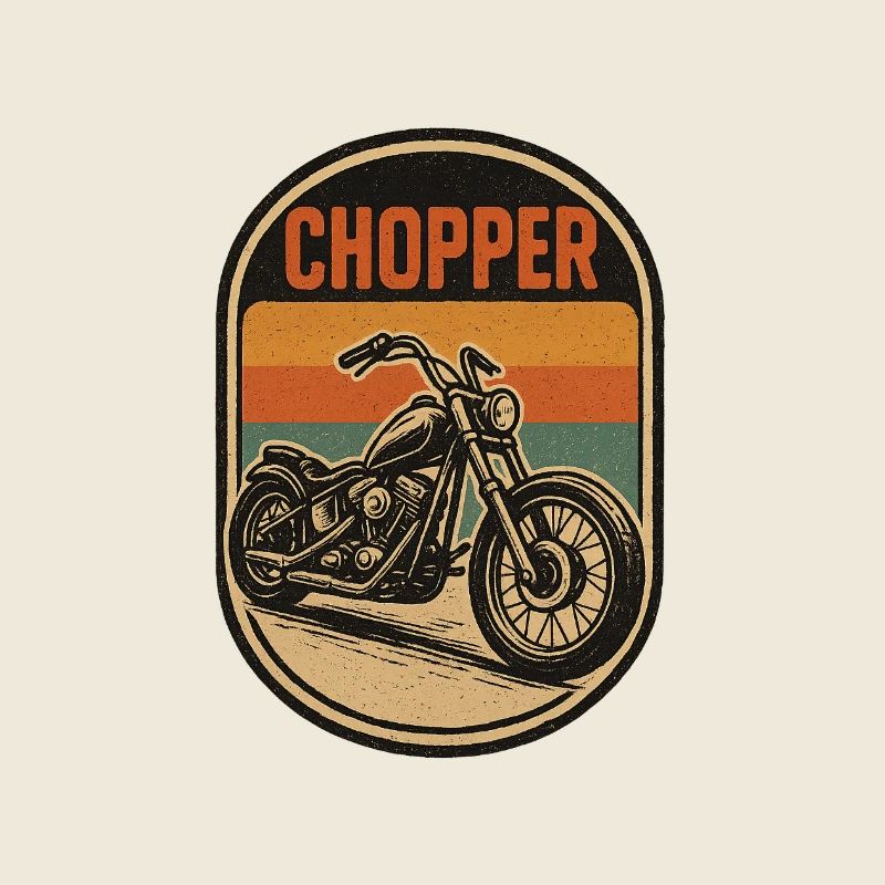 Vintage Chopper Motorcycle Design
