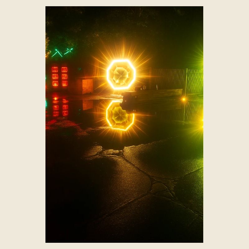 Glowing Neon Reflection Motif