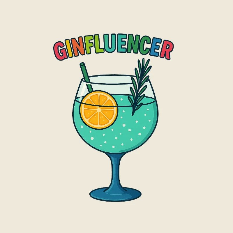 GinInfluencer Cocktail Illustration Gin