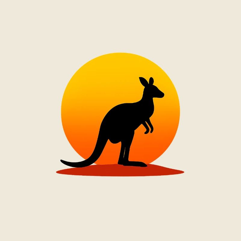 Kangaroo Outback Sunset – Australia Shirt