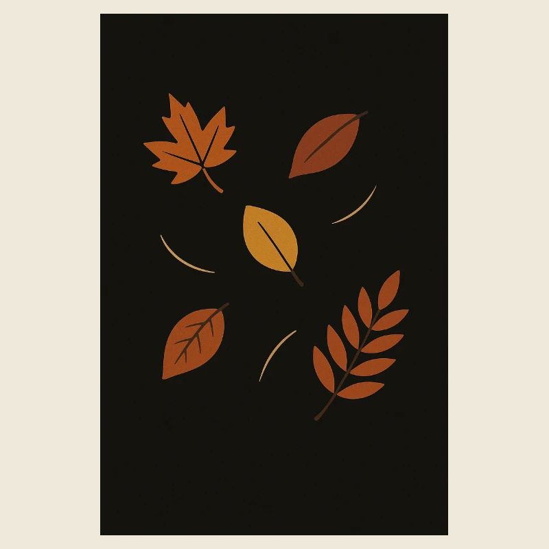 Herbstlaub auf dunklem Hintergrund