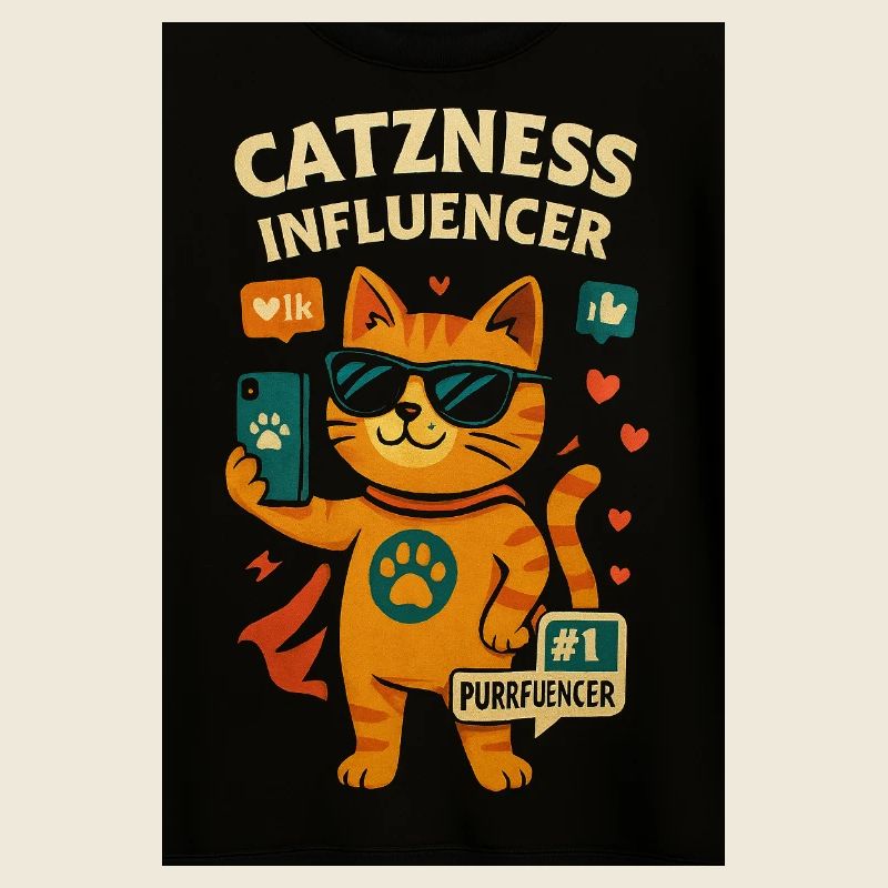 Chat influenceur avec lunettes de soleil